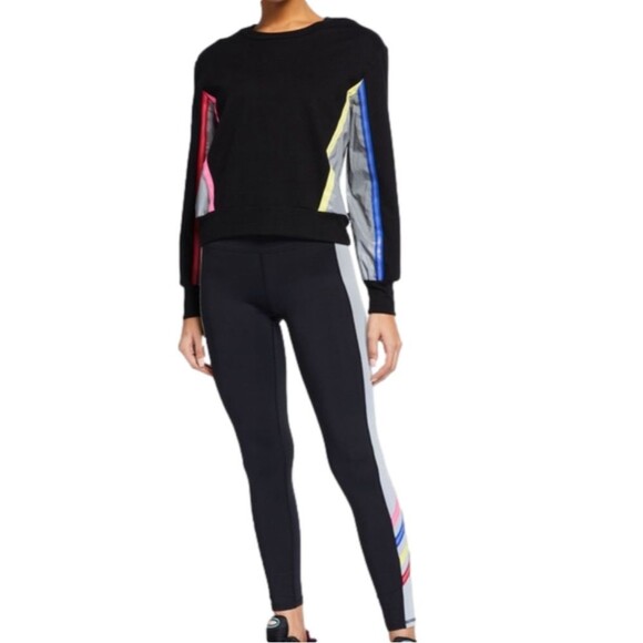 NWT Terez Colorblock Sweatshirt with Reflective Trim - Picture 3 of 6